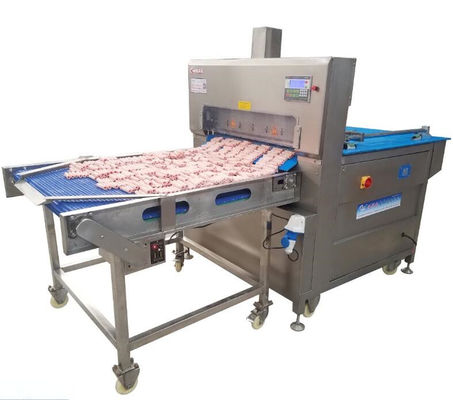Eight Roller Meat Slicing Machine For High Speed Frozen And Fresh Meat Processing