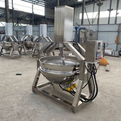 380V Gas Heating Stirring Cooking Pot For Industrial Food Sauce Preparation