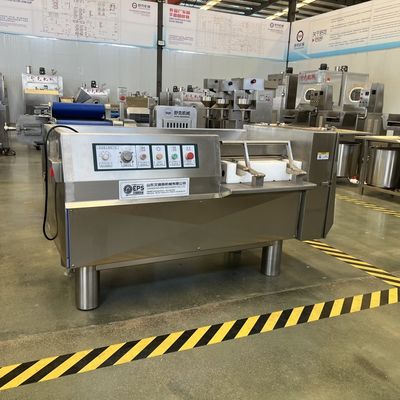 2.6 KW Industrial Frozen Meat Cutter For Cubing And Dicing Meat Blocks Automatically