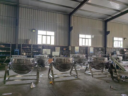 Factory Price 304 Stainless Steel Food Level Cooking Pot 200L Jacketed Kettle With Agitator