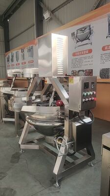 Industrial Electric 200L Jacket Kettle Jam Cooking Pot With Planetary Mixer Agitator