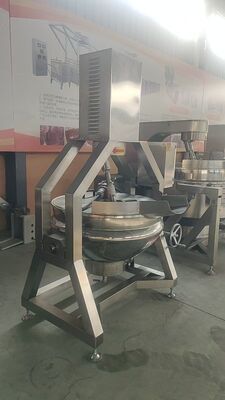 Customized Service Electrical Tilting Cooking Double Pot Tilting Scraper Aitator Cooking Mixer for Food Industry