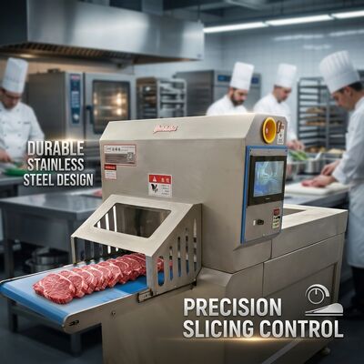 높은 출력 / 안전 다기능 산업용 CNC 제어 냉동 고기 절단 기계